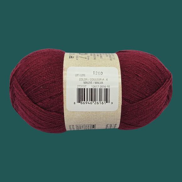 Loop & Threads Woolike Simili-Laine SF Yarn Mauve #4 Cool Gray #2 Acrylic/Nylon - Picture 5 of 8